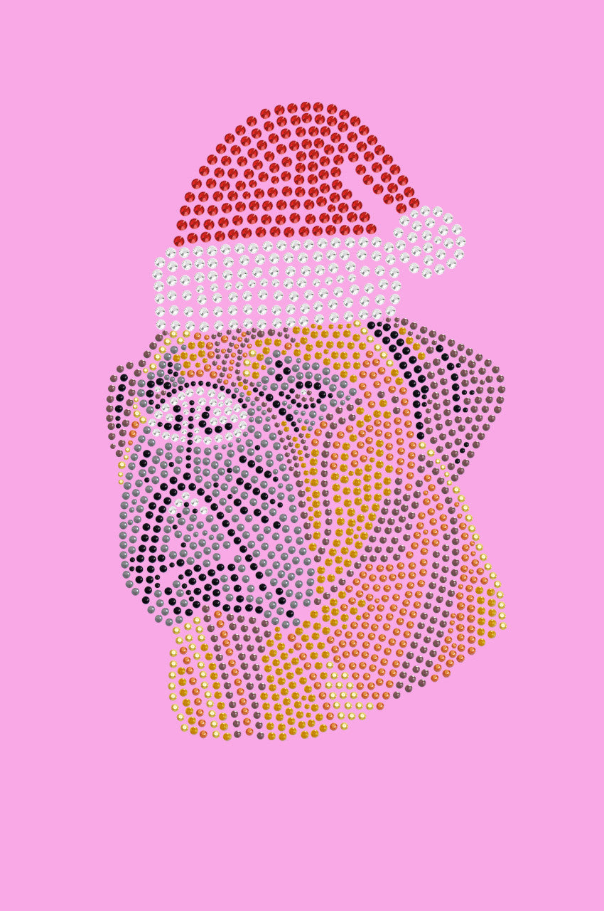 Bullmastiff with Santa Hat - Womens Tee