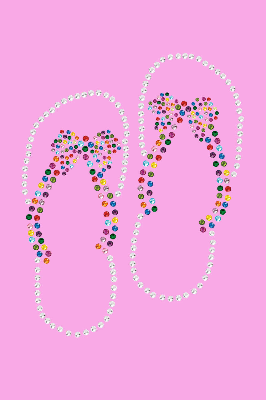 Flip Flops with Bow - Dog Tank - Womens T-shirt