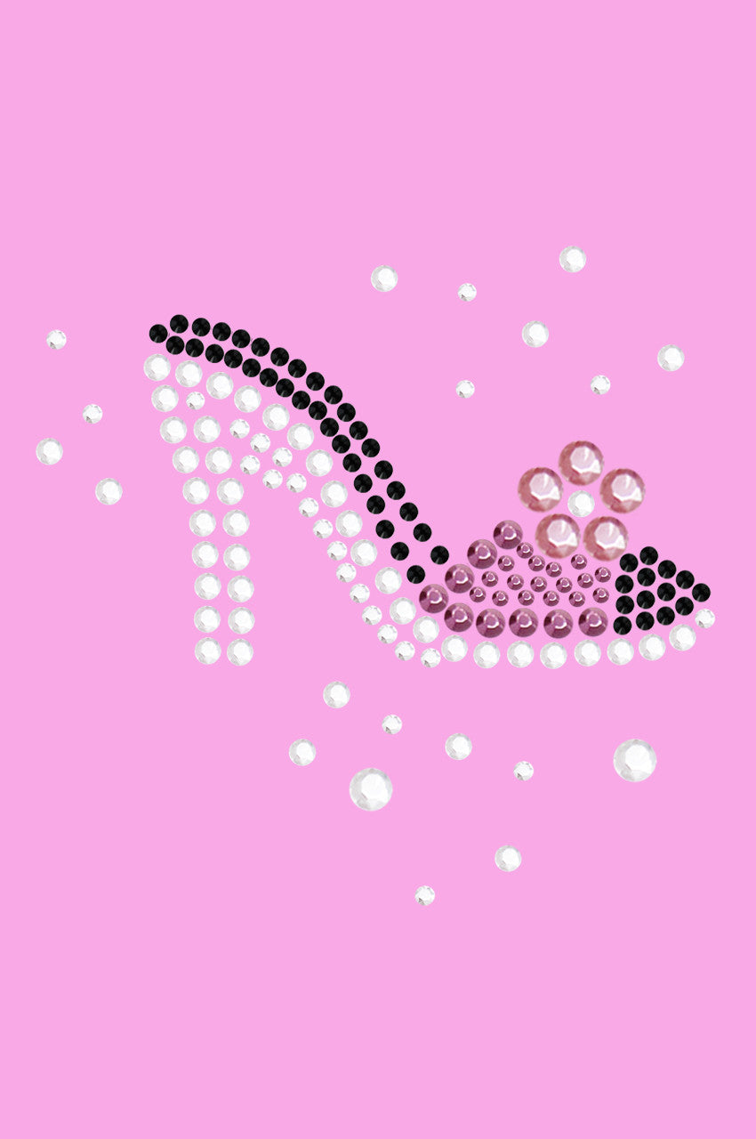 High Heel Shoe (Pink & Black) - Womens T-shirt