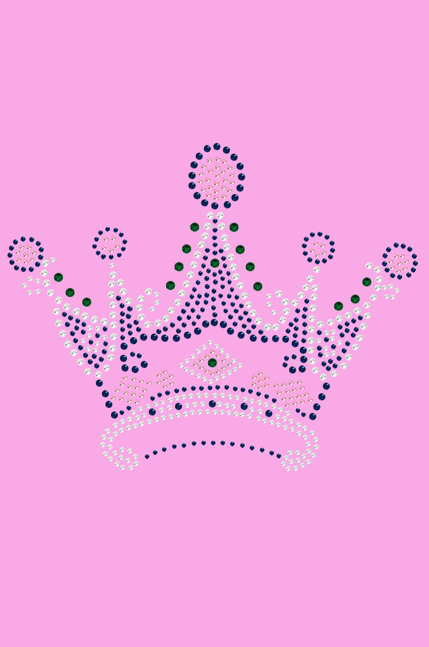 Crown 16 ( Clear, Blue, Green, & Pink)- Womens T-shirt