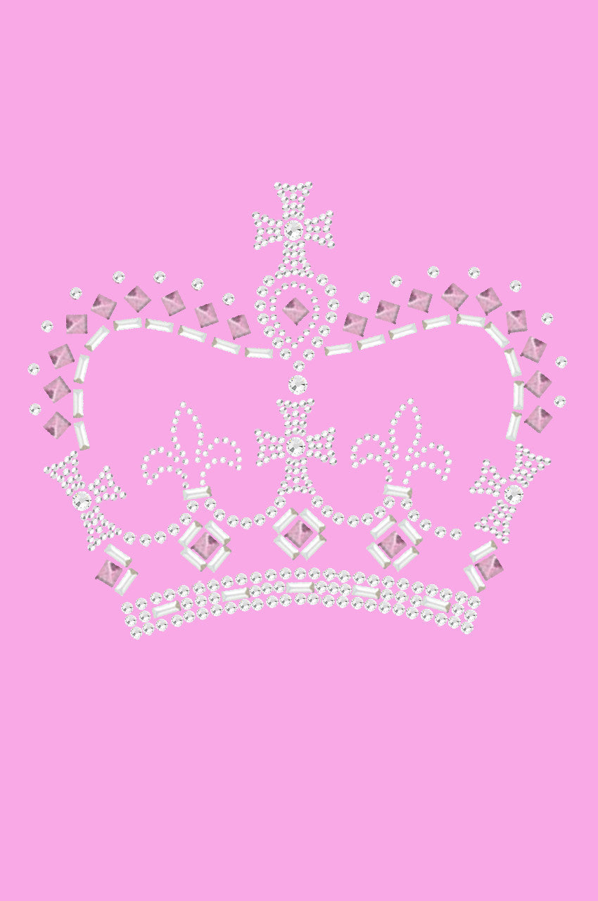Crown 15 ( Pink, Silver & Clear) - Womens T-shirt
