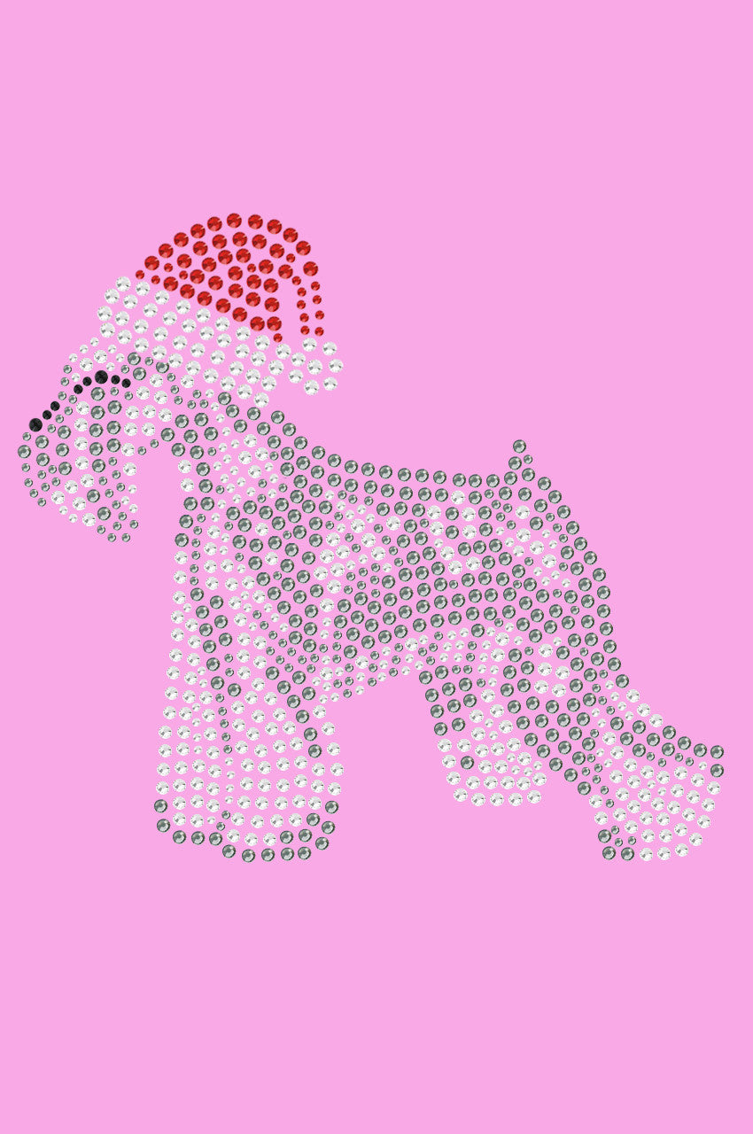 Schnauzer with Santa Hat - Womens T-shirt