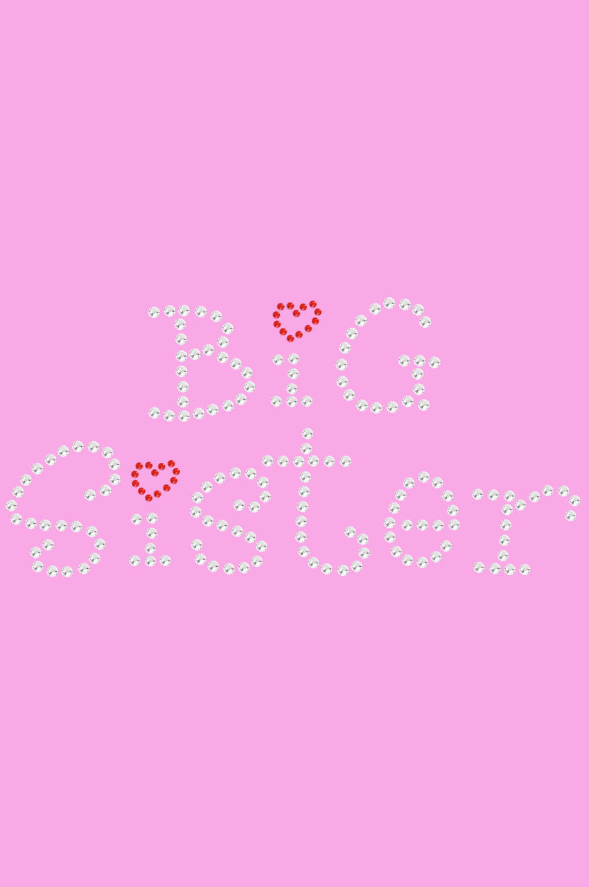 Big Sister with Red Heart - Womens T-shirt