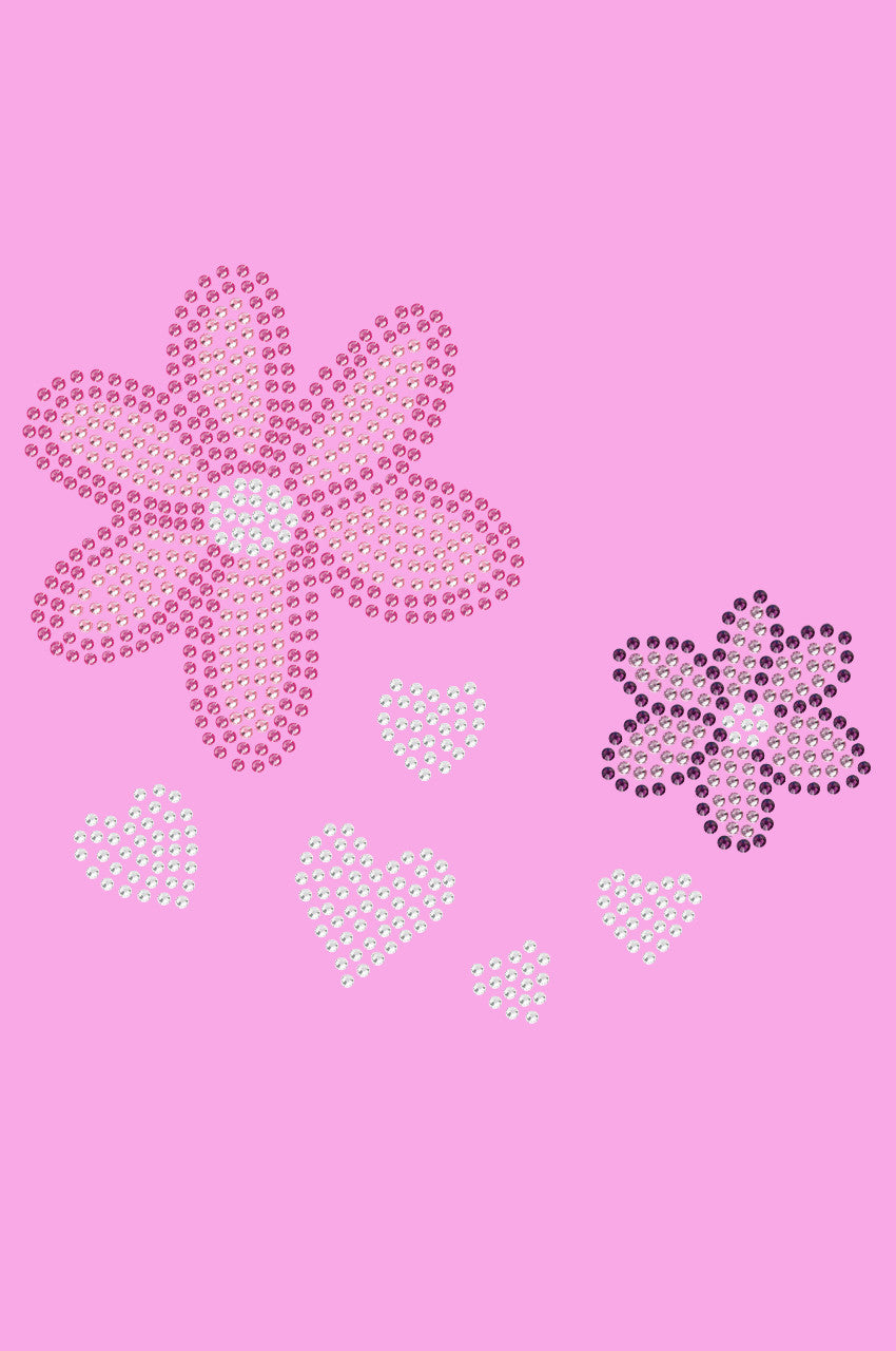 Pink & Purple Flowers - Womens T-shirt