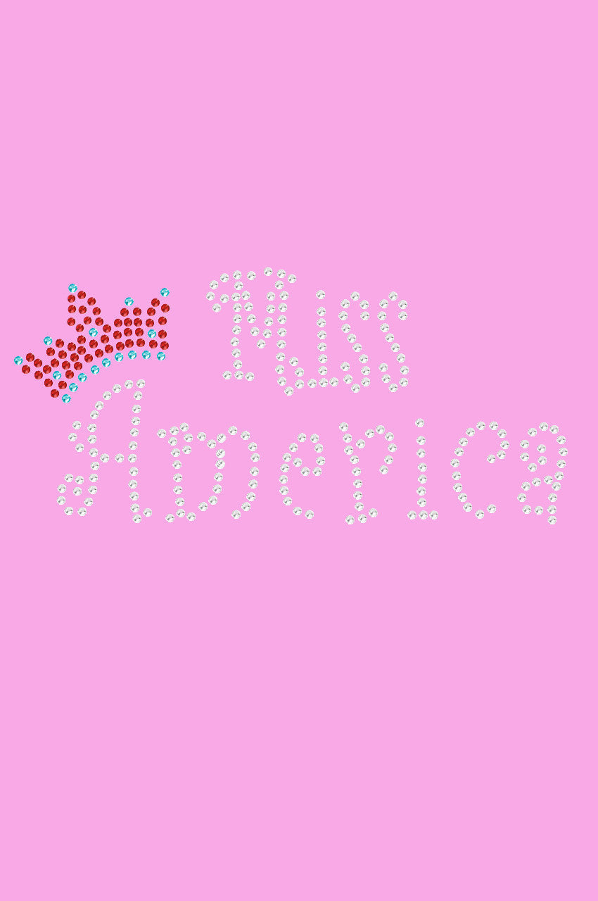 Miss America with Crown - Womens T-shirt