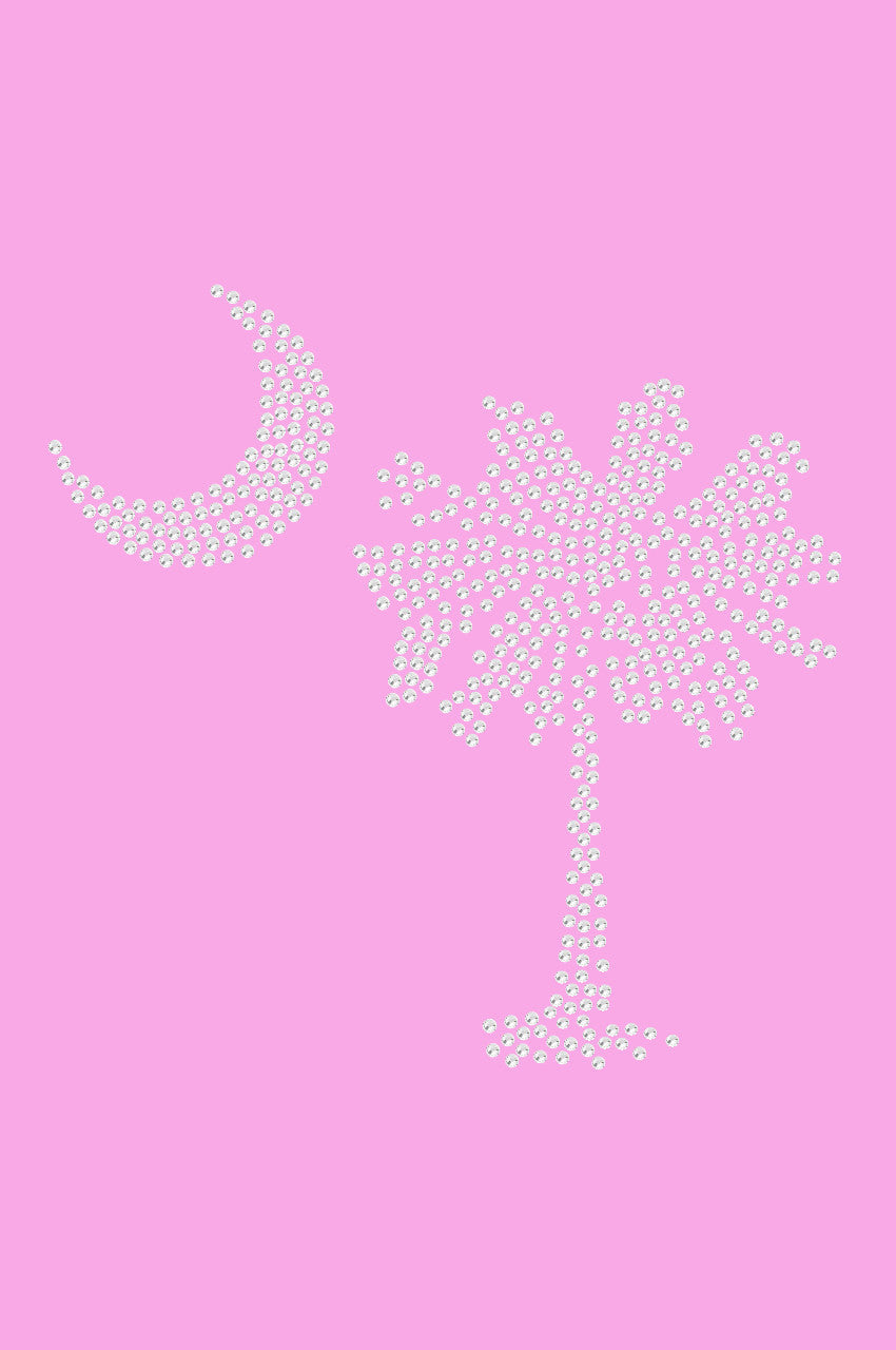 Palmetto Tree & Moon - Womens T-shirt