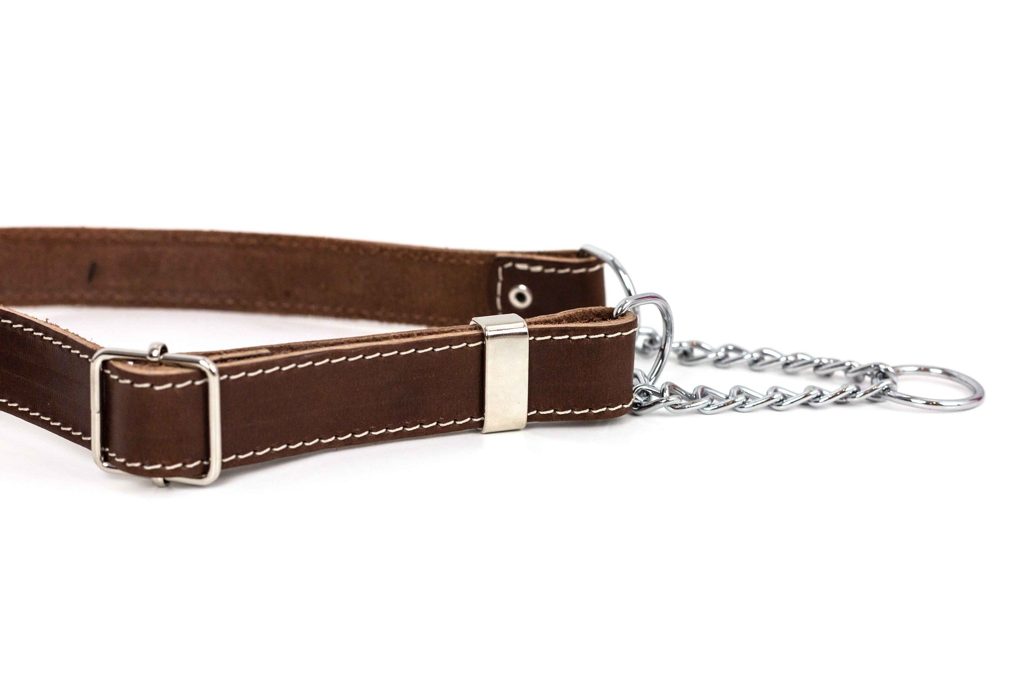Euro-Dog Leather Martingale Dog Collar