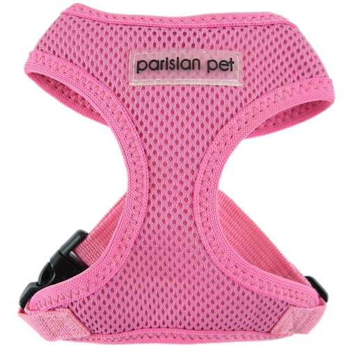 Parisian Pet Freedom Harness for Dogs & Cats – Soft, Lightweight Adjustable Dog Harness in Pink