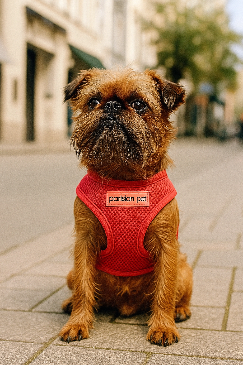 Parisian Pet Freedom Harness for Dogs & Cats  Adjustable, Comfortable Red Dog Harness, Durable Design