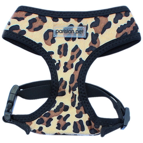 Parisian Pet Freedom Harness Leopard for Dogs & Cats – Comfortable, Durable Adjustable Leopard Print Pet Harness