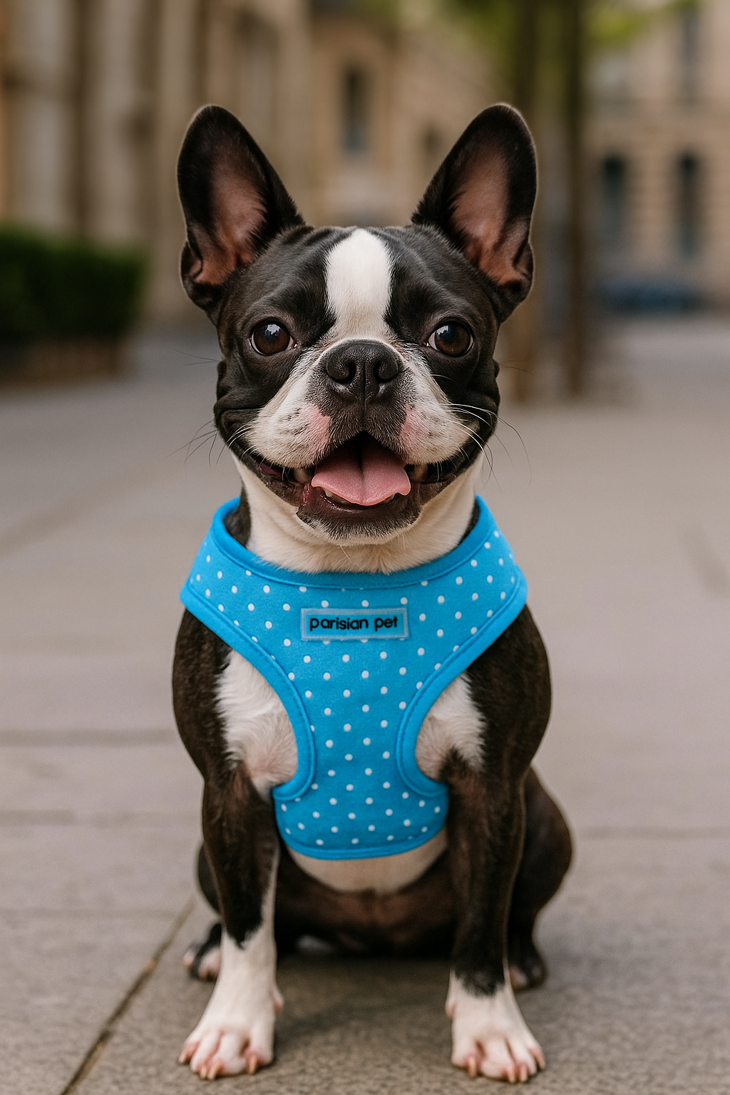 Parisian Pet Freedom Harness Polka Dot-Blue