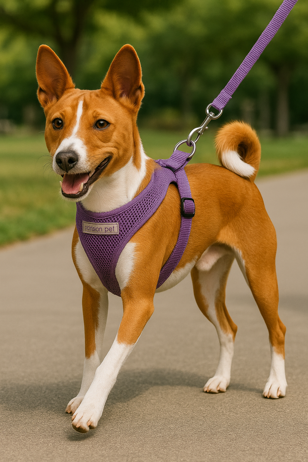 Parisian Pet Freedom Harness Lilac for Dogs & Cats  Comfortable and Durable Adjustable Lilac Pet Harness, Customizable Fit