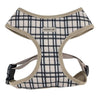 Parisian Pet Freedom Harness Khaki Plaid for Dogs & Cats – Comfortable and Adjustable Dog Harness, Stylish Khaki Plaid Design