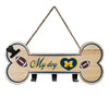 MICHIGAN BONE SHAPE SIGN WITH HOOKS