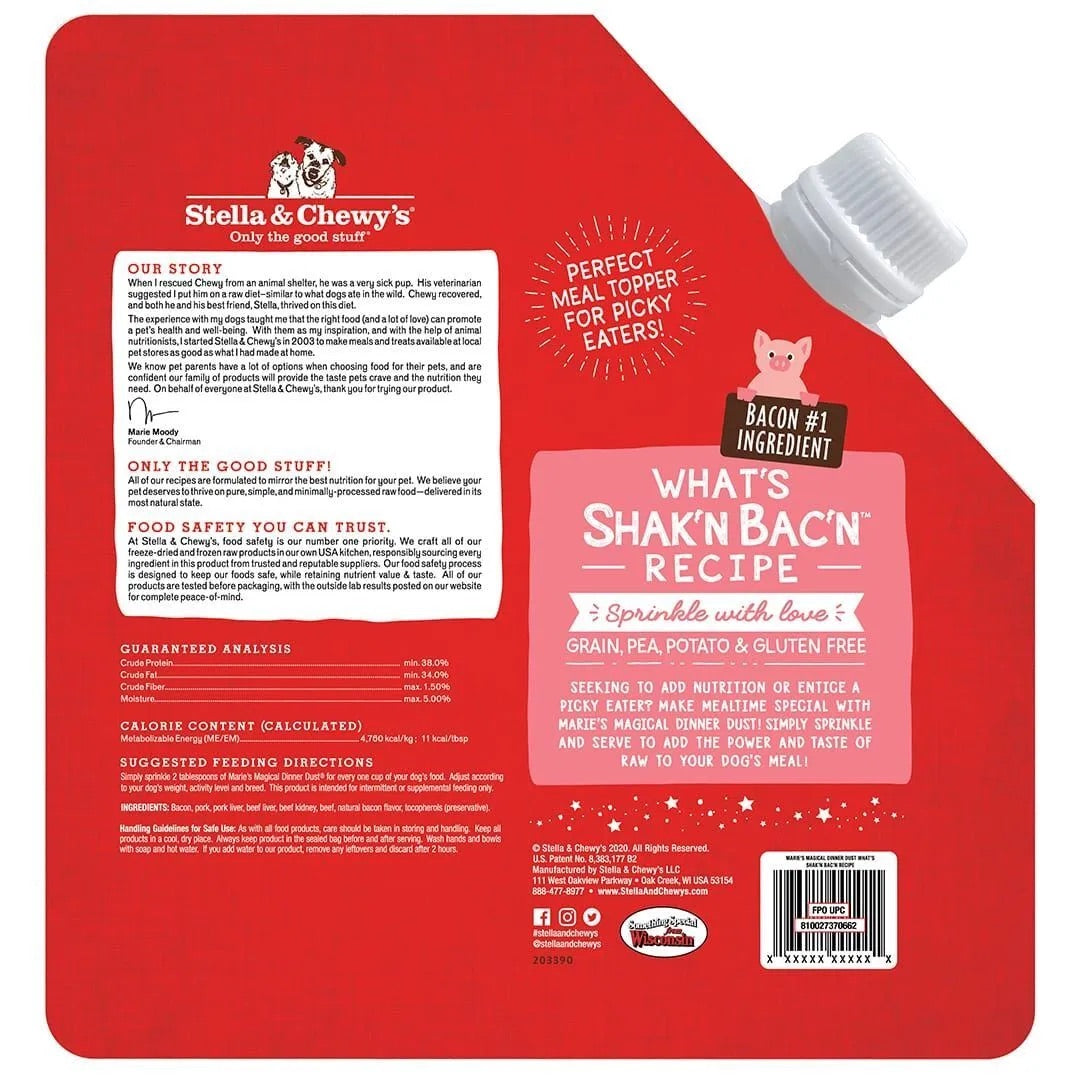 Stella & Chewys Freeze Dried Magical Dinner Dust Bacon Dog Food (7oz)