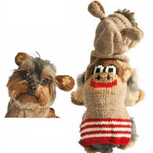 Chilly Dog Monkey Hoodie Dog Sweater