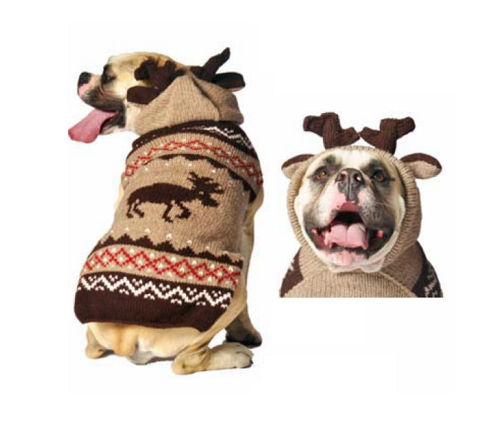 Chilly Dog Moosey Hoodie Dog Sweater