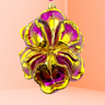Morning's Crown Iris Polish Glass Ornament
