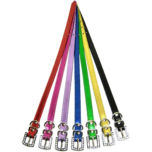 Parisian Pet Metallic 36 Pack Personalized Dog Collars – Customizable with Slide Letters and Charms, Multiple Colors