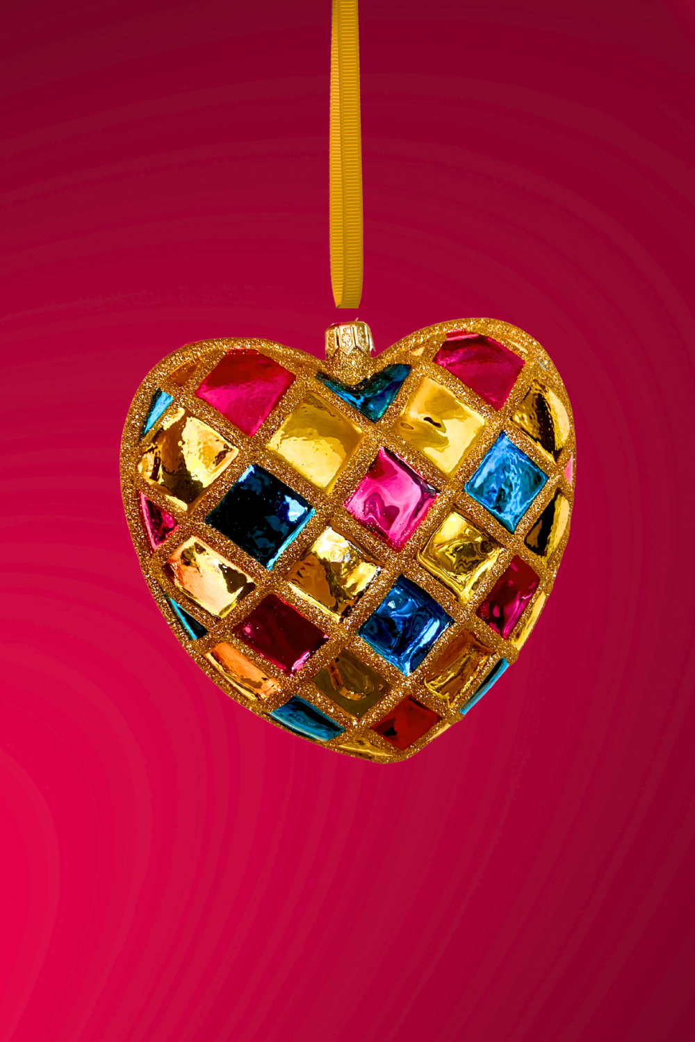 DAmour Heart Polish Glass Ornament