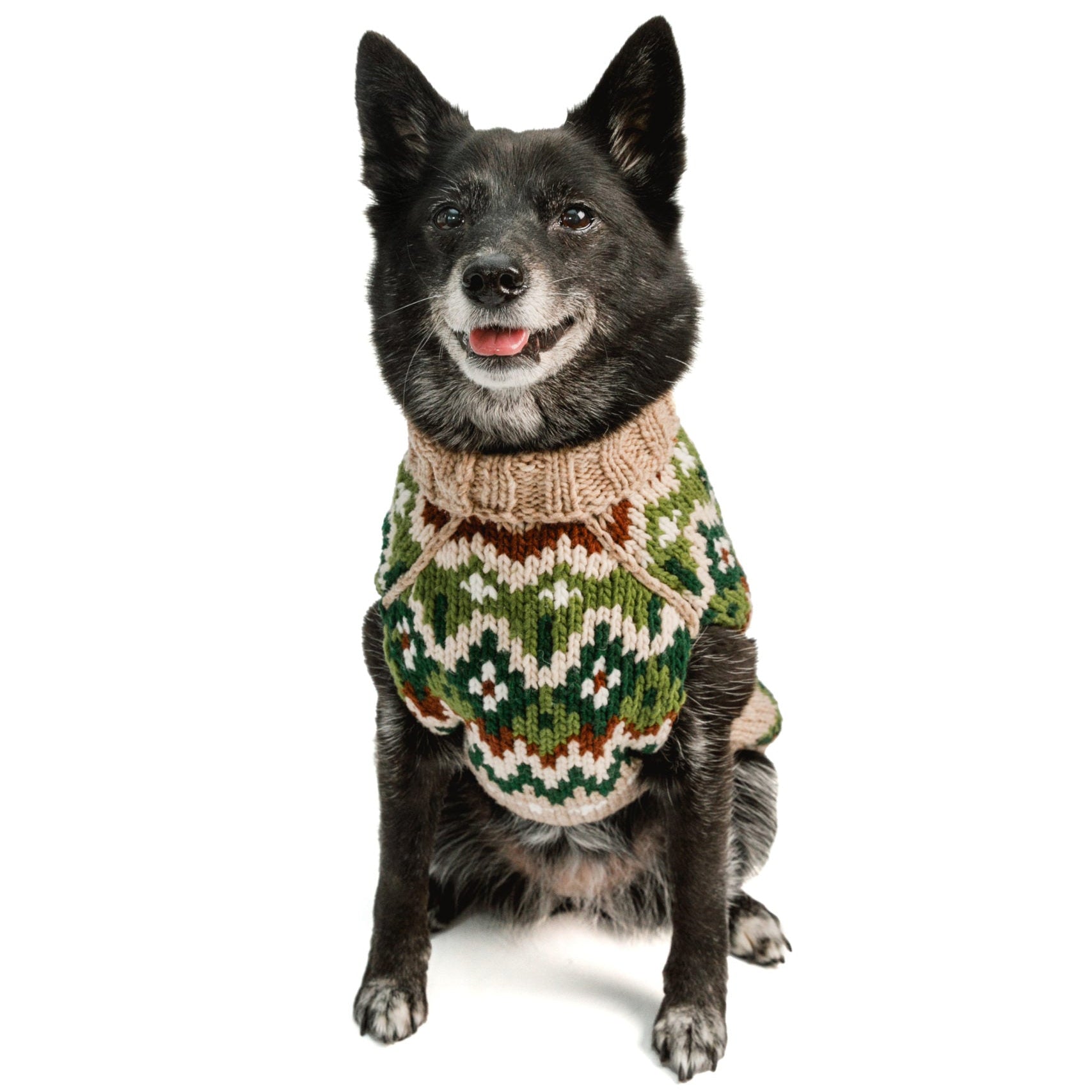 Chilly Dog Ragg Wool Fair Isle Dog Sweater