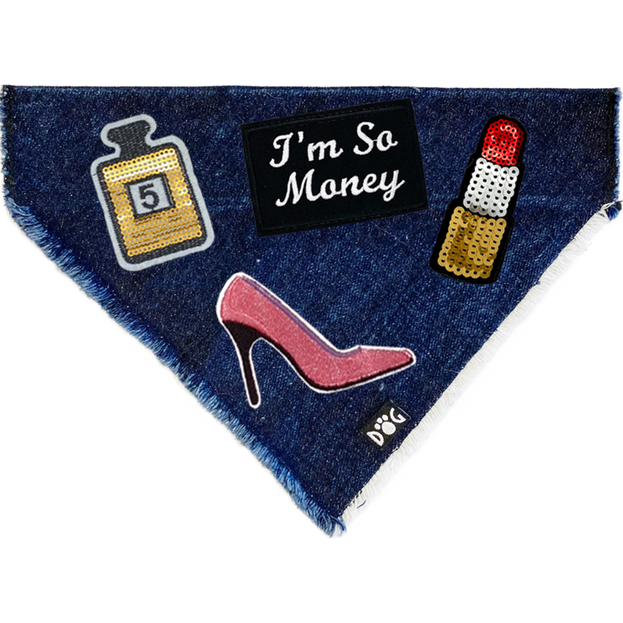 I'm so Money Denim Bandana