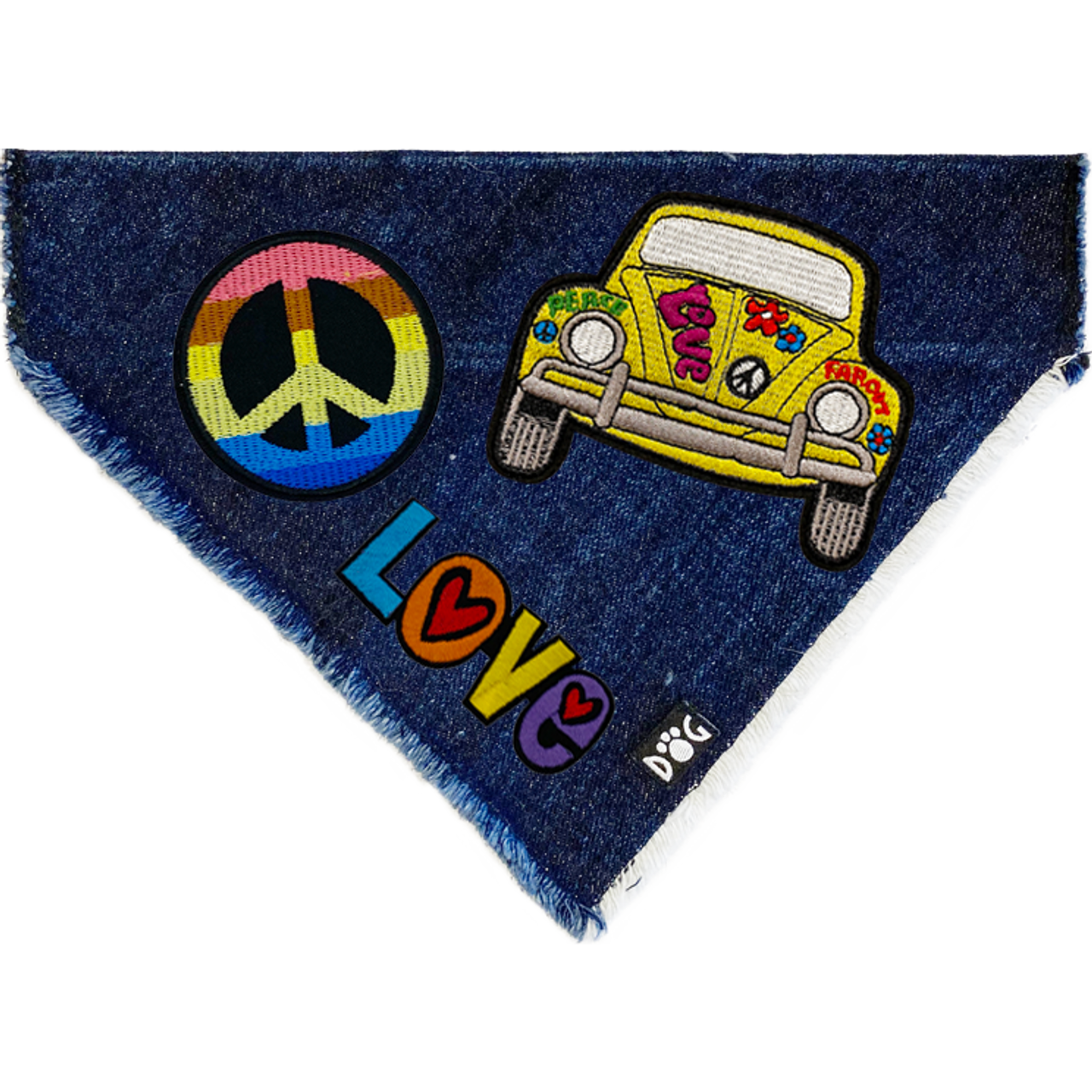 Peace & Love VW Denim Bandana