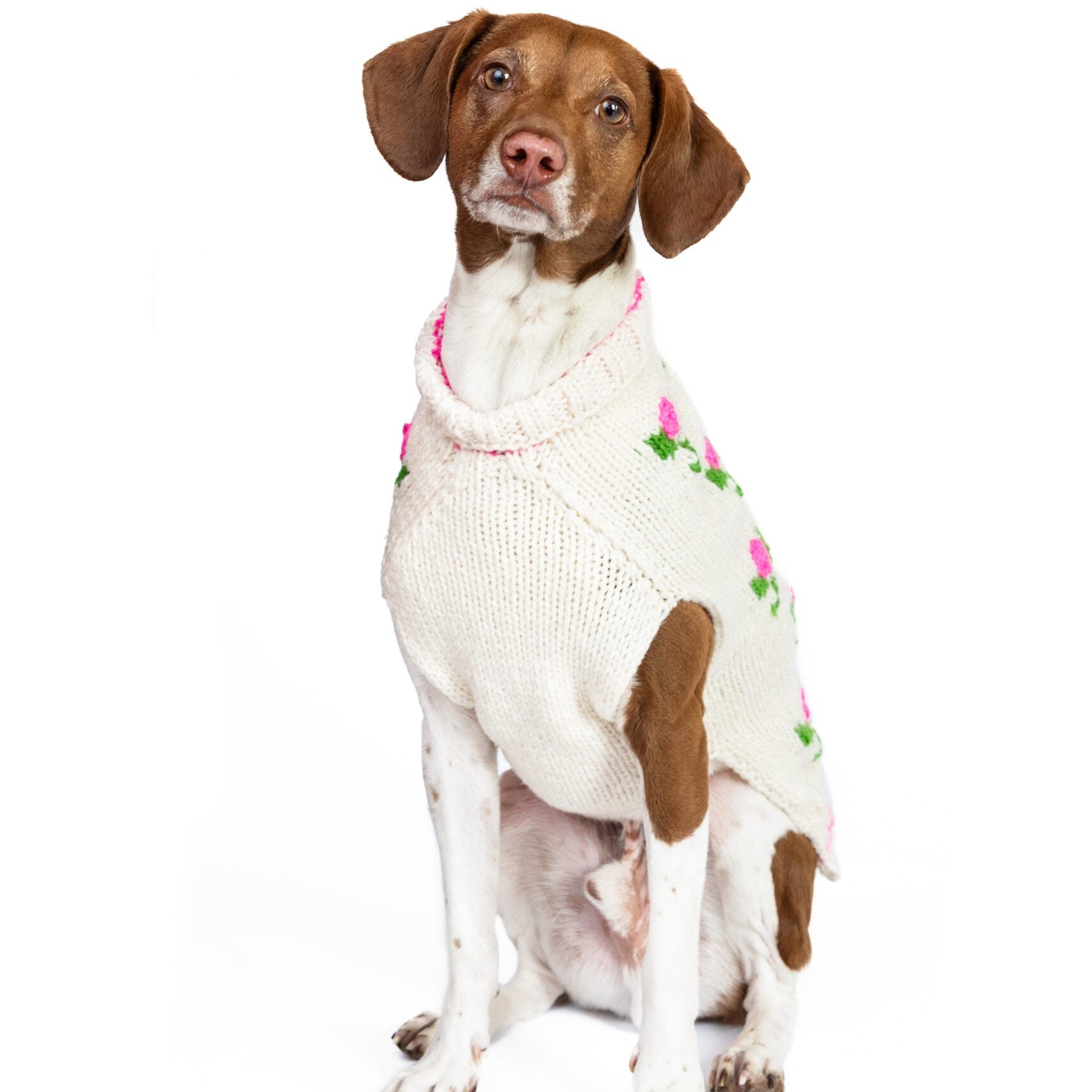 Chilly Dog Rose Bud Knit Wool Dog Sweater