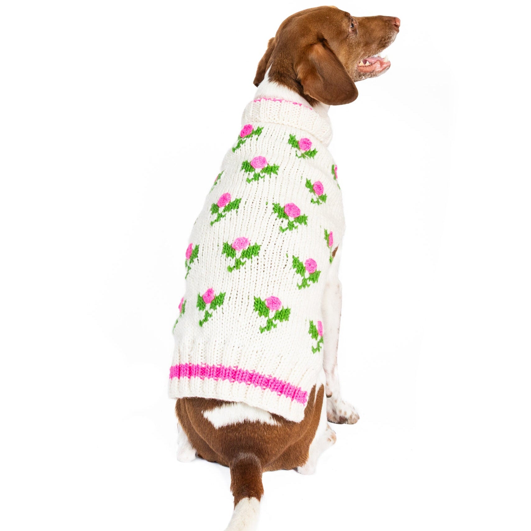 Chilly Dog Rose Bud Knit Wool Dog Sweater