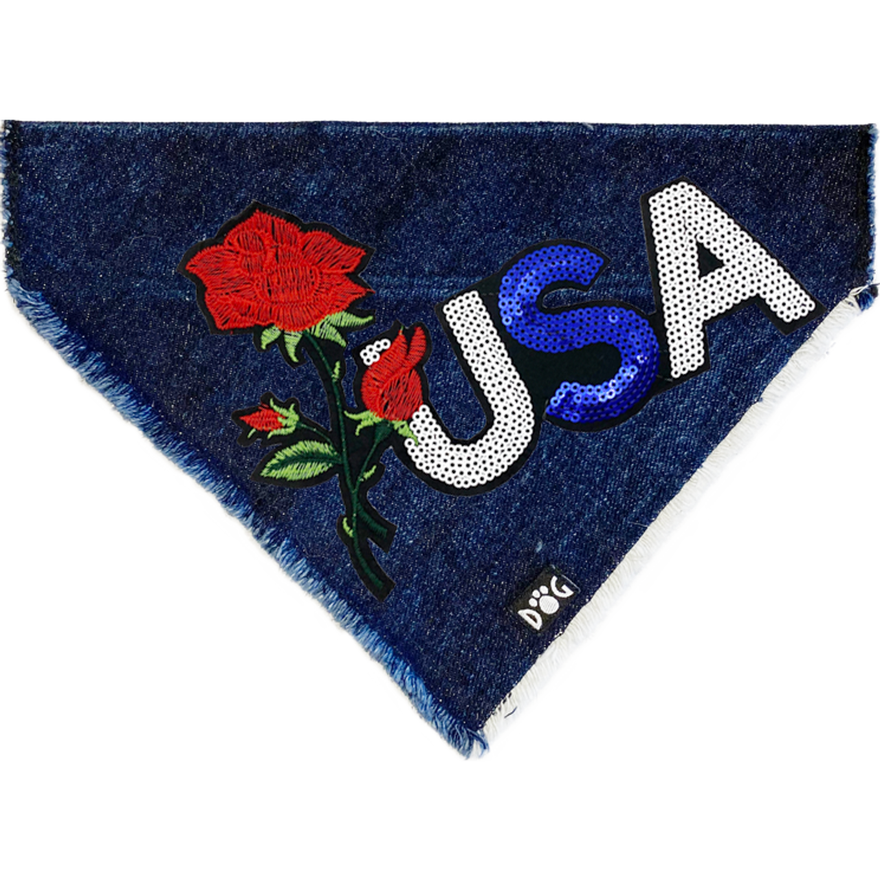 USA Rose Denim Bandana