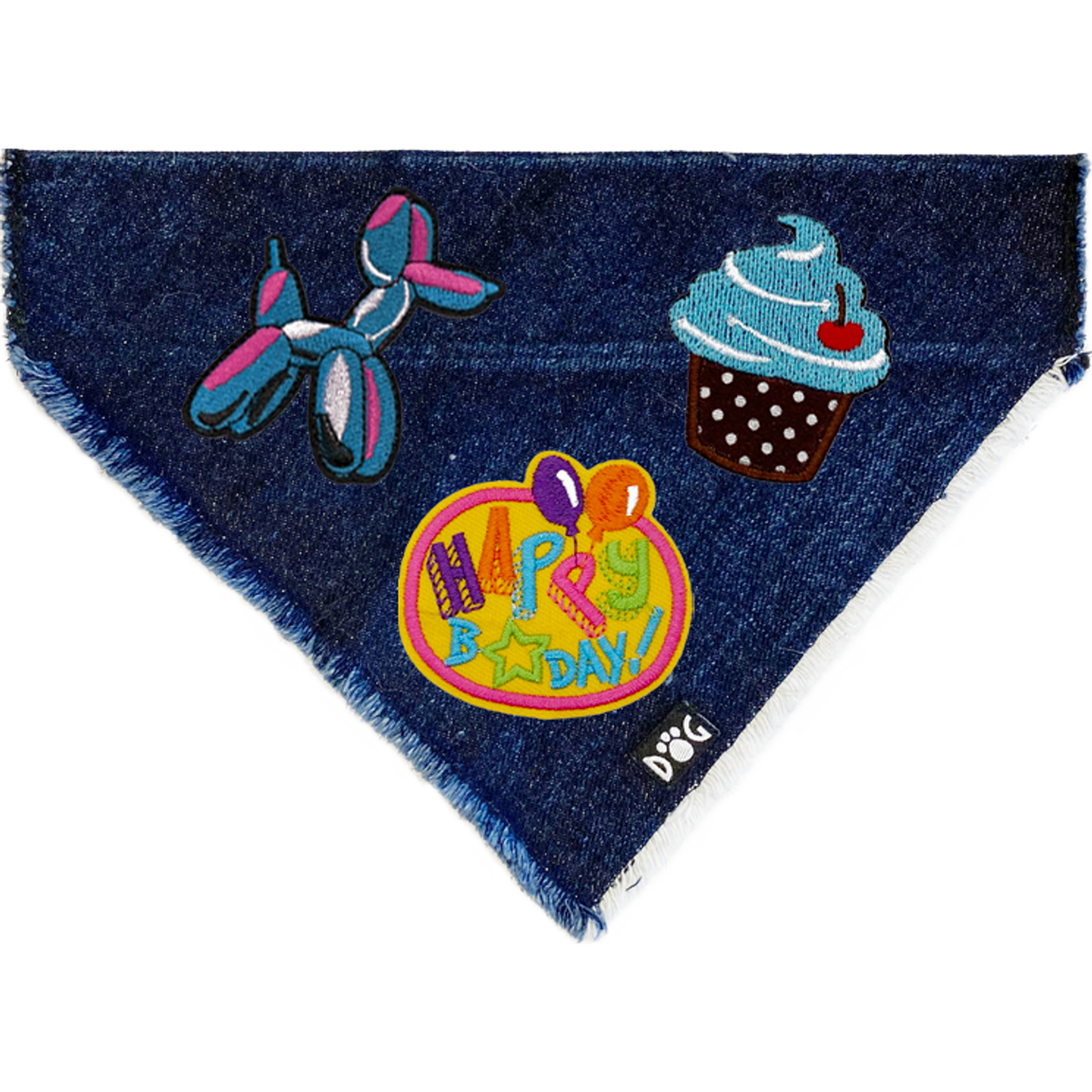 Birthday Dog Denim Bandana