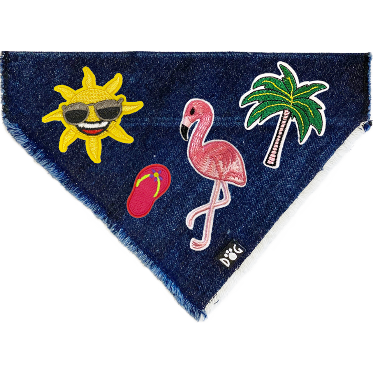 Flamingo Summer Denim Bandana