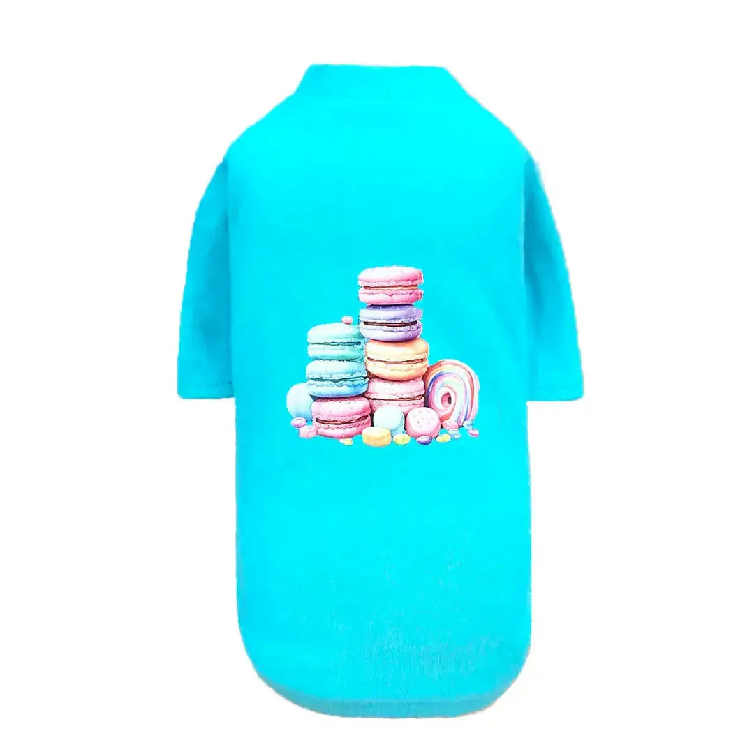 Hello Doggie Macaroon Faux Fur Cotton Dog Shirt