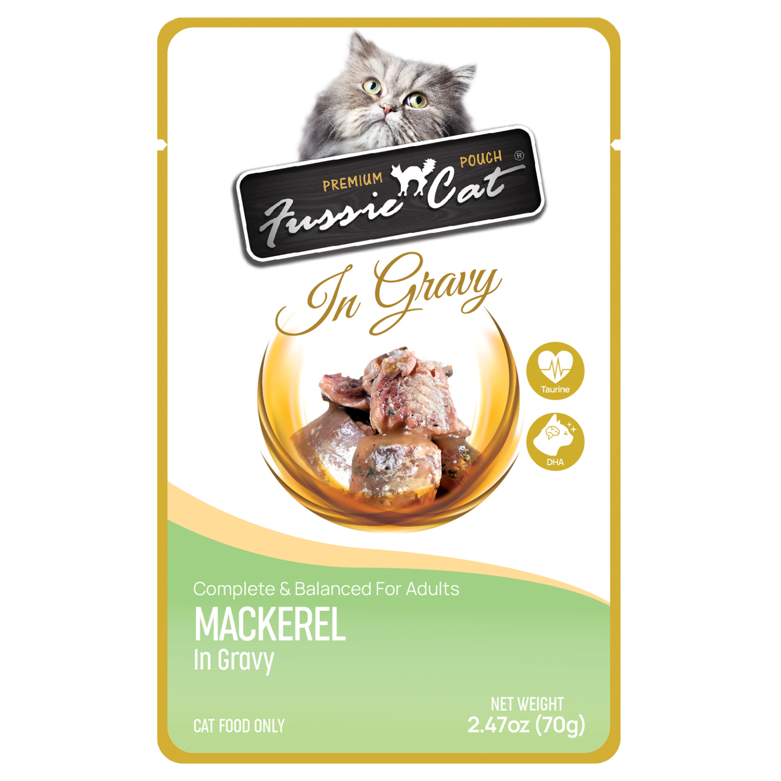 Fussie Cat Pouch - Mackerel in Gravy (2.47oz)