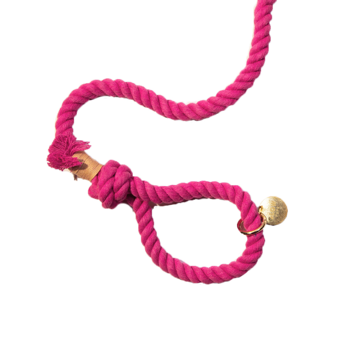 Glow Pups: Bright Pink Boho Chic Cotton Rope Dog Leash