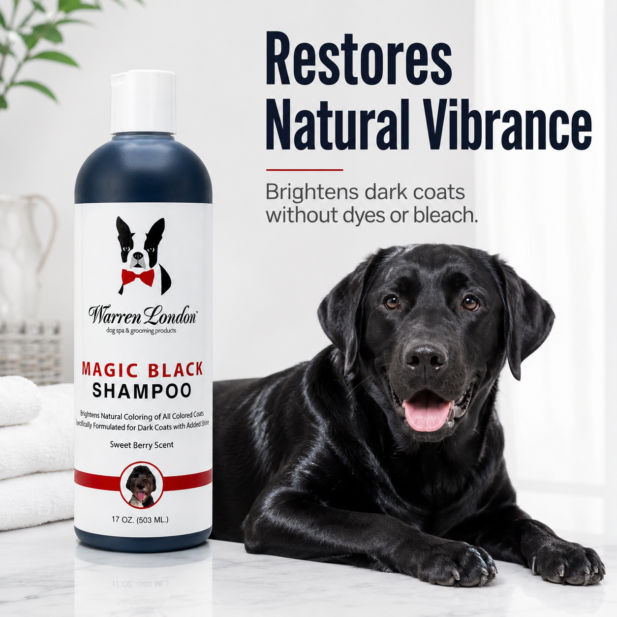 Magic Black Brightening Dog Shampoo - Professional Size | HT Animal Supply