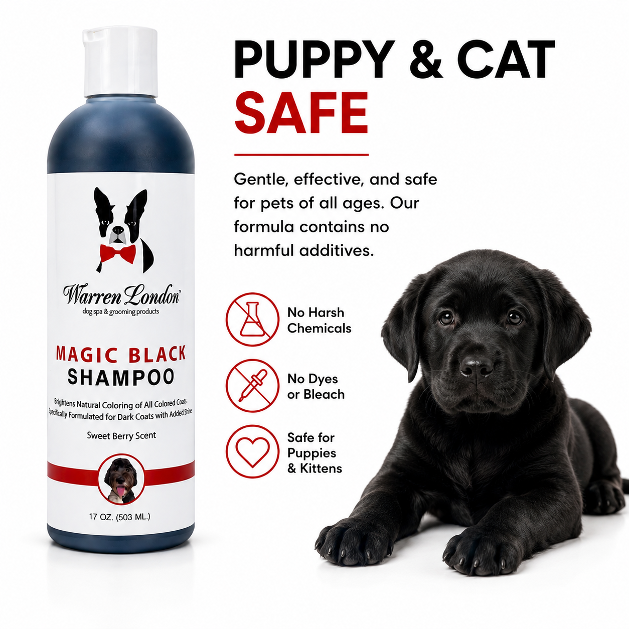 Magic Black Brightening Dog Shampoo - Professional Size | HT Animal Supply