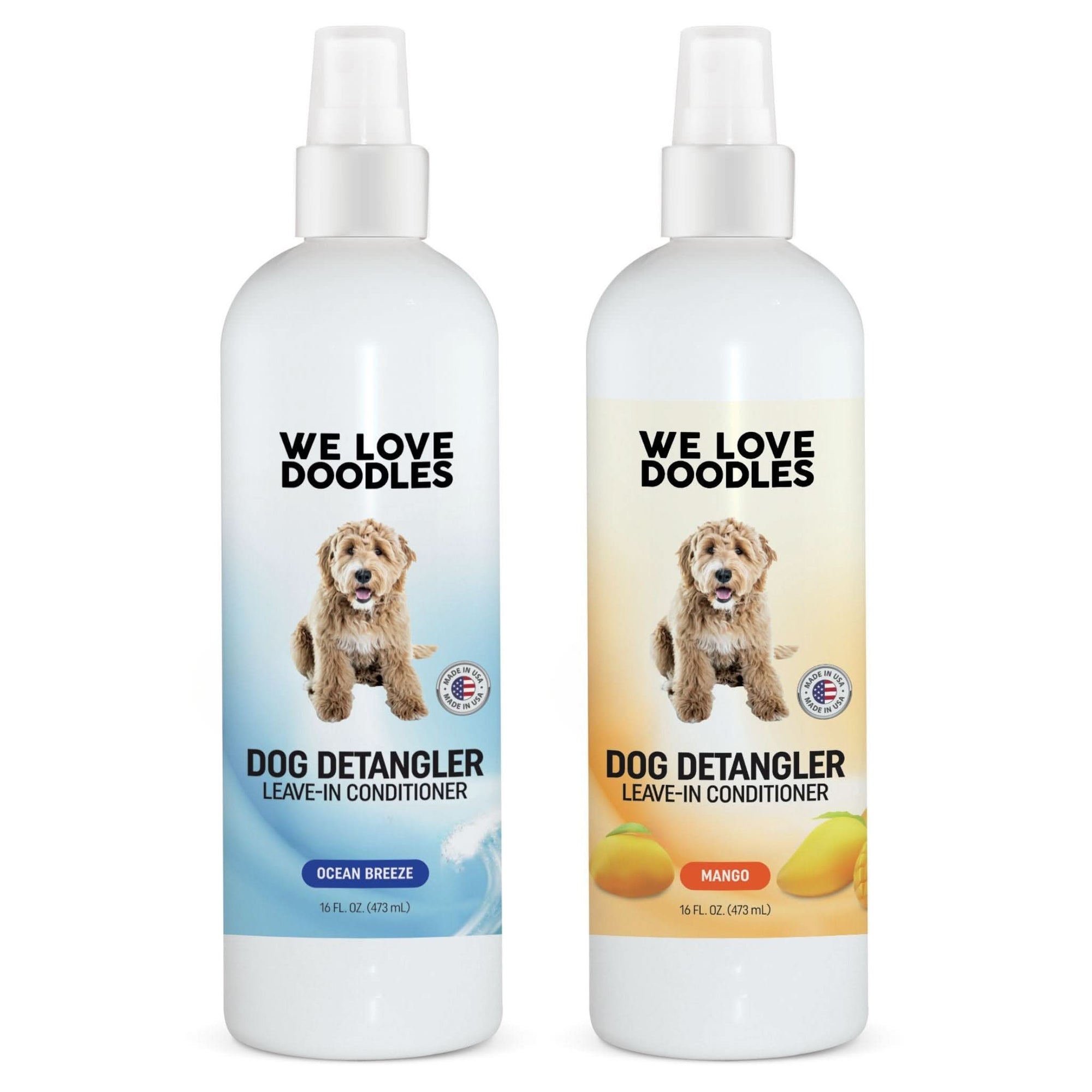 Dog Detangler Spray – New Scents Bundle (Mango & Ocean Breeze)