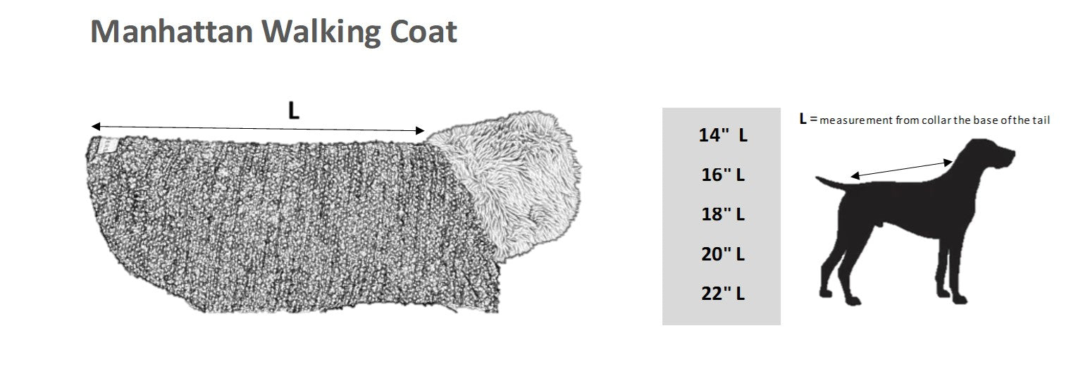 Manhattan Walking Dog Coat White Pearl