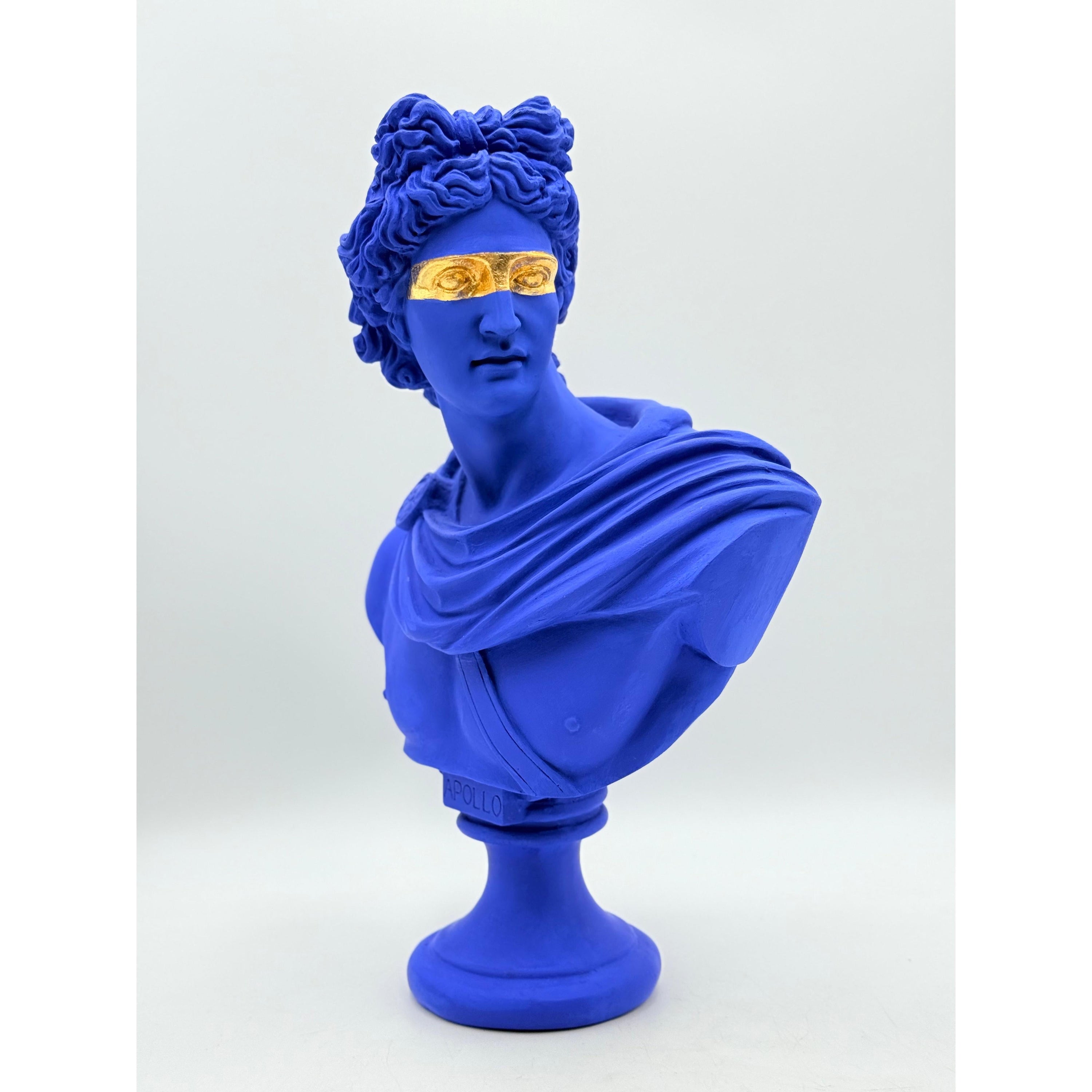 Marine Blue Apollo Sculpture Blue; Red Chrome Decor Sculpture image 2 - HT Animal Supply