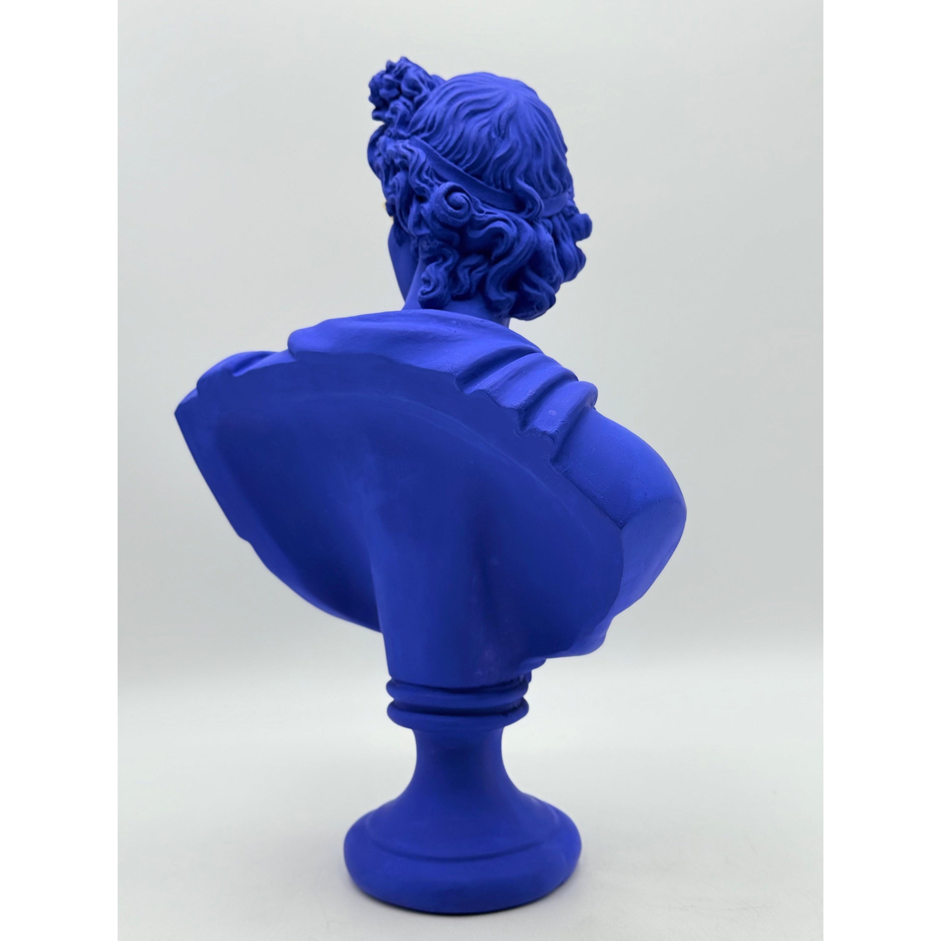 Marine Blue Apollo Sculpture Blue; Red Chrome Decor Sculpture image 4 - HT Animal Supply