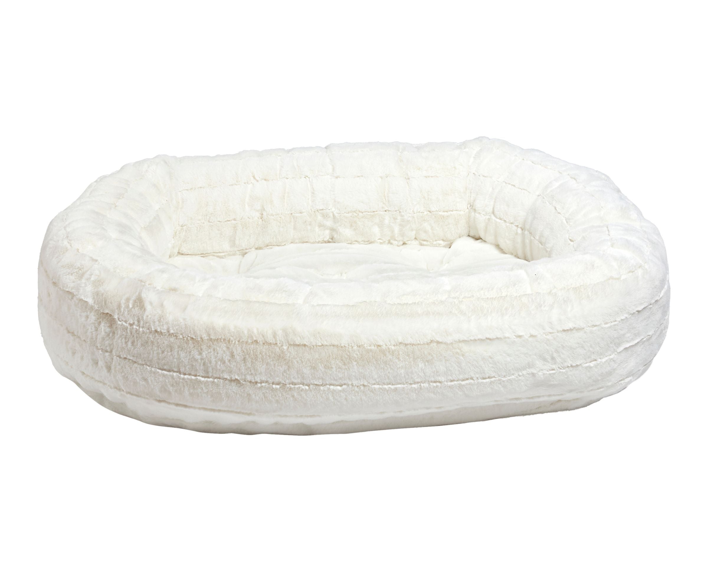 Bowsers Soft Textures Calming Donut Dog Bed – Premium Plush Round Bed