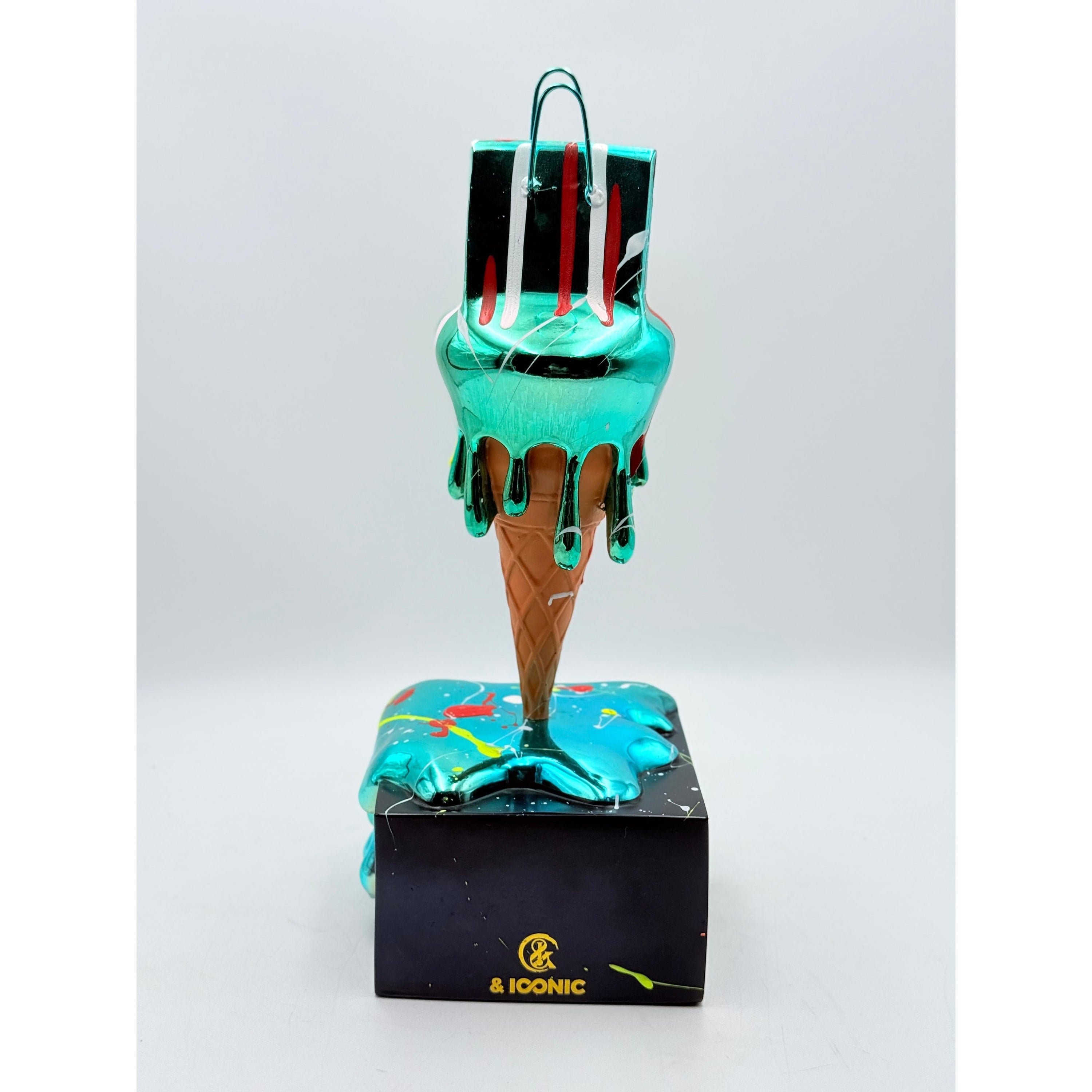 Melty Bag Sculpture - Blue Chrome Edition Blue Chrome; Red Chrome Decor Sculpture image 4 - HT Animal Supply