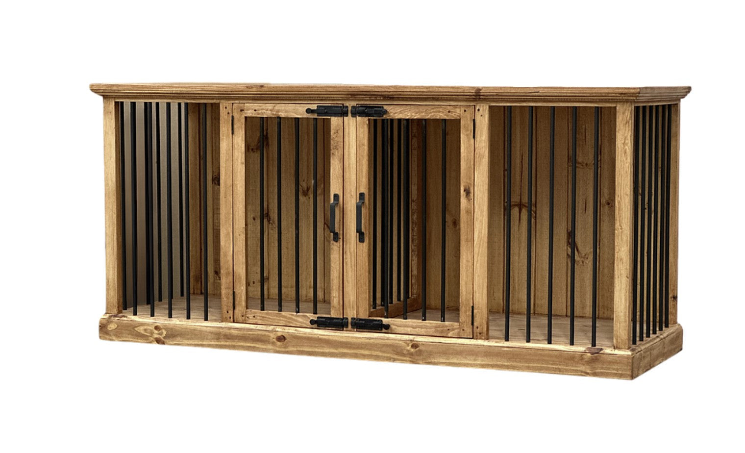Traditional Medium Dog Rustic Wood Kennel - HT Animal Supply