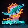 Miami Dolphins Acrylic Logo Real Glass Neon Sign