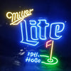 Miller Lite 19th Hole Real Glass Neon Sign