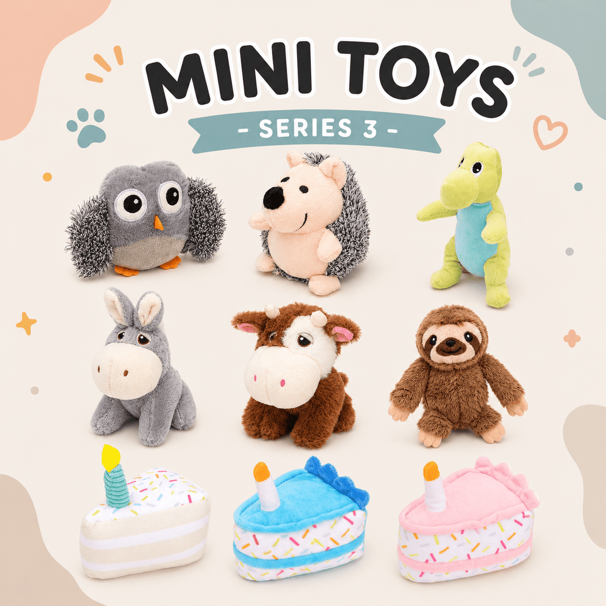 Dogline Mini Plush Dog Toy Collection - Series 3