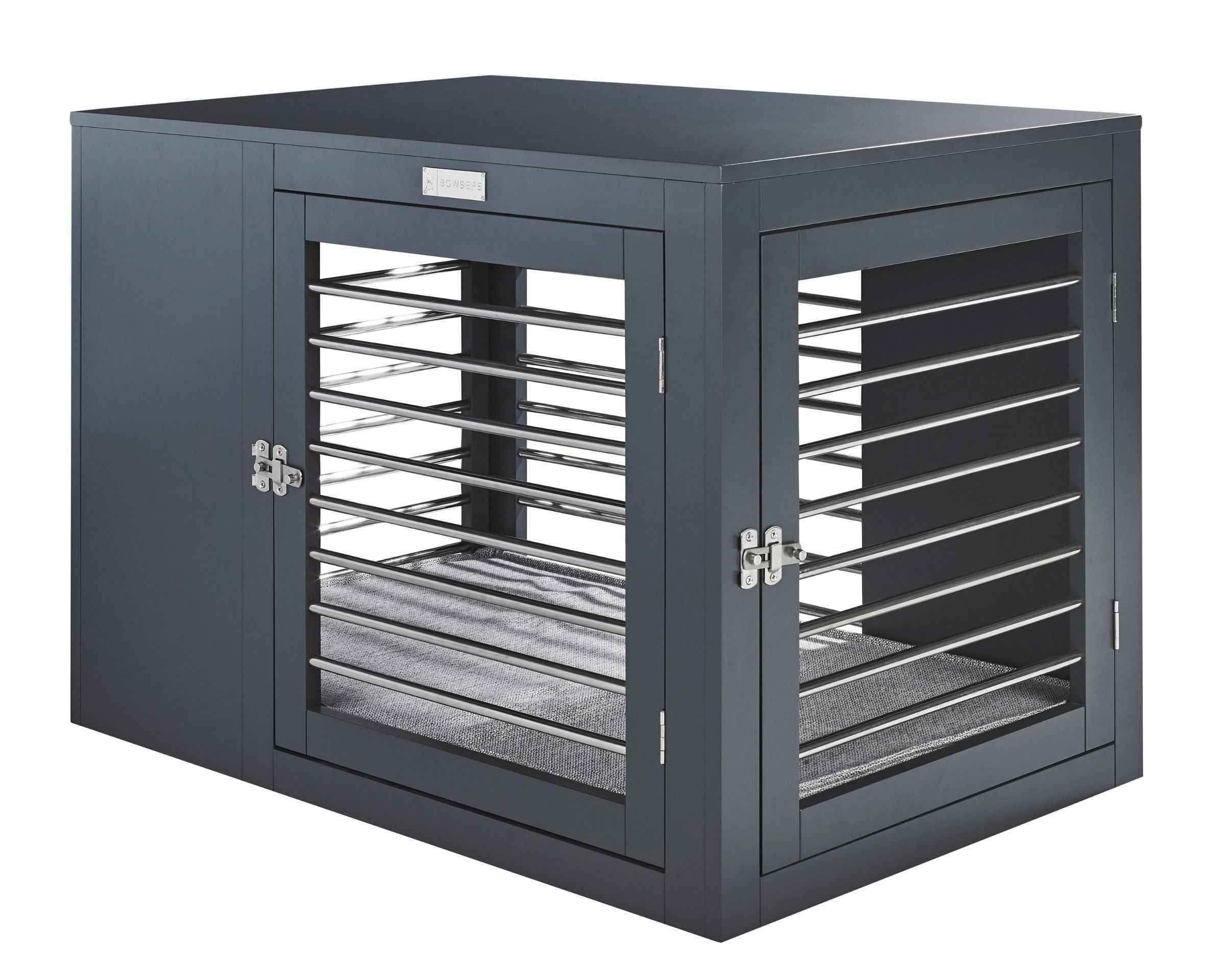 Bowsers Moderno Wood Dog Crate Furniture – Designer Indoor Crate and End Table