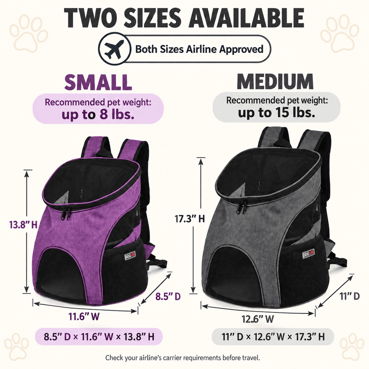 Dogline Pet Carrier Backpack