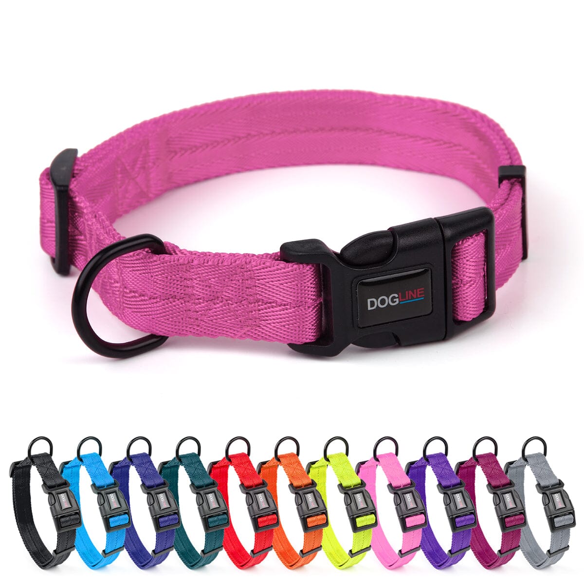 Dogline Nylon Flat Dog Collar